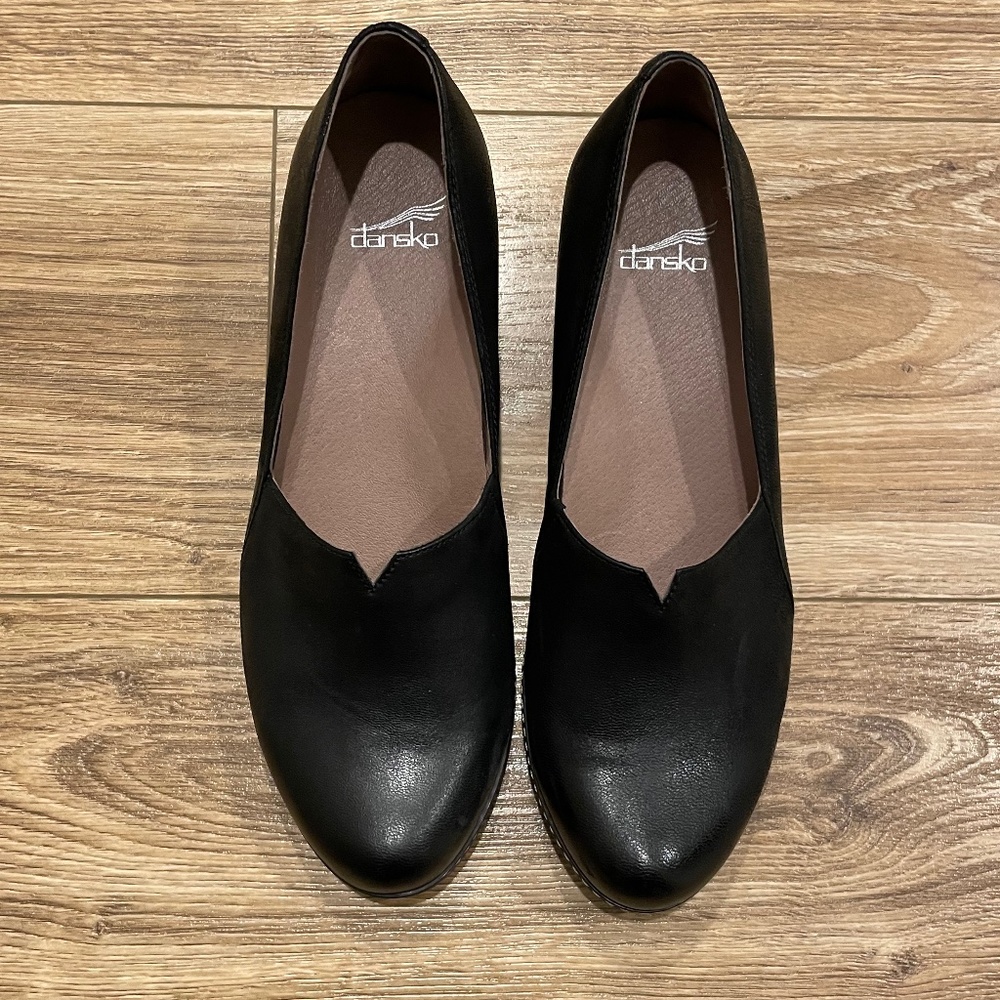Dansko Black wedges